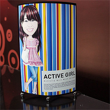 彩印油布畫小夜燈-中型(不含Q版畫)